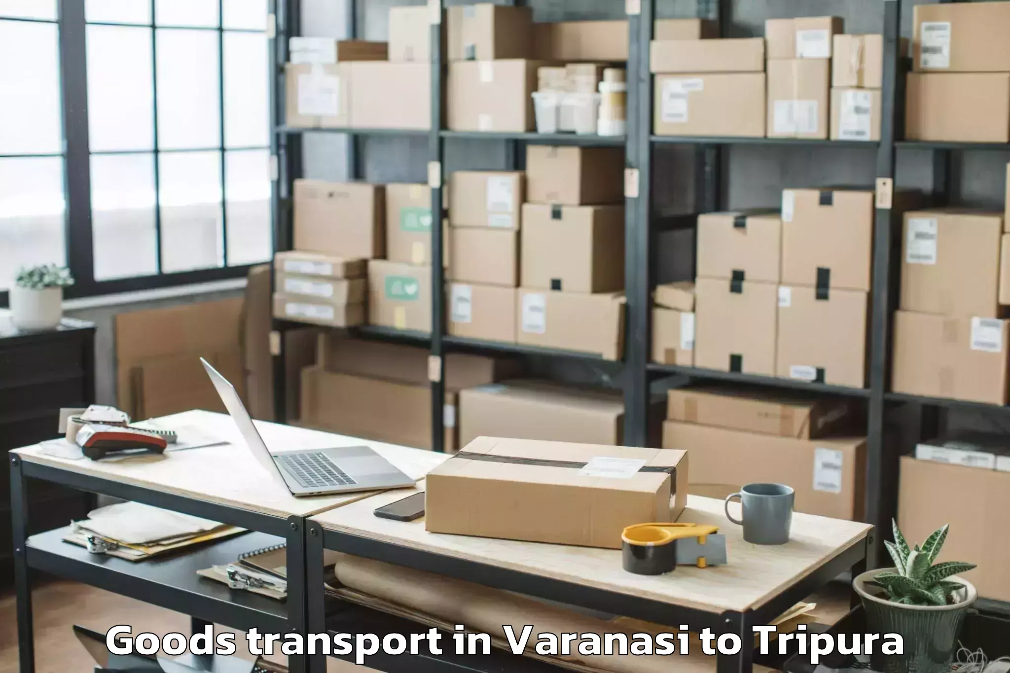 Varanasi to Melaghar Goods Transport Booking